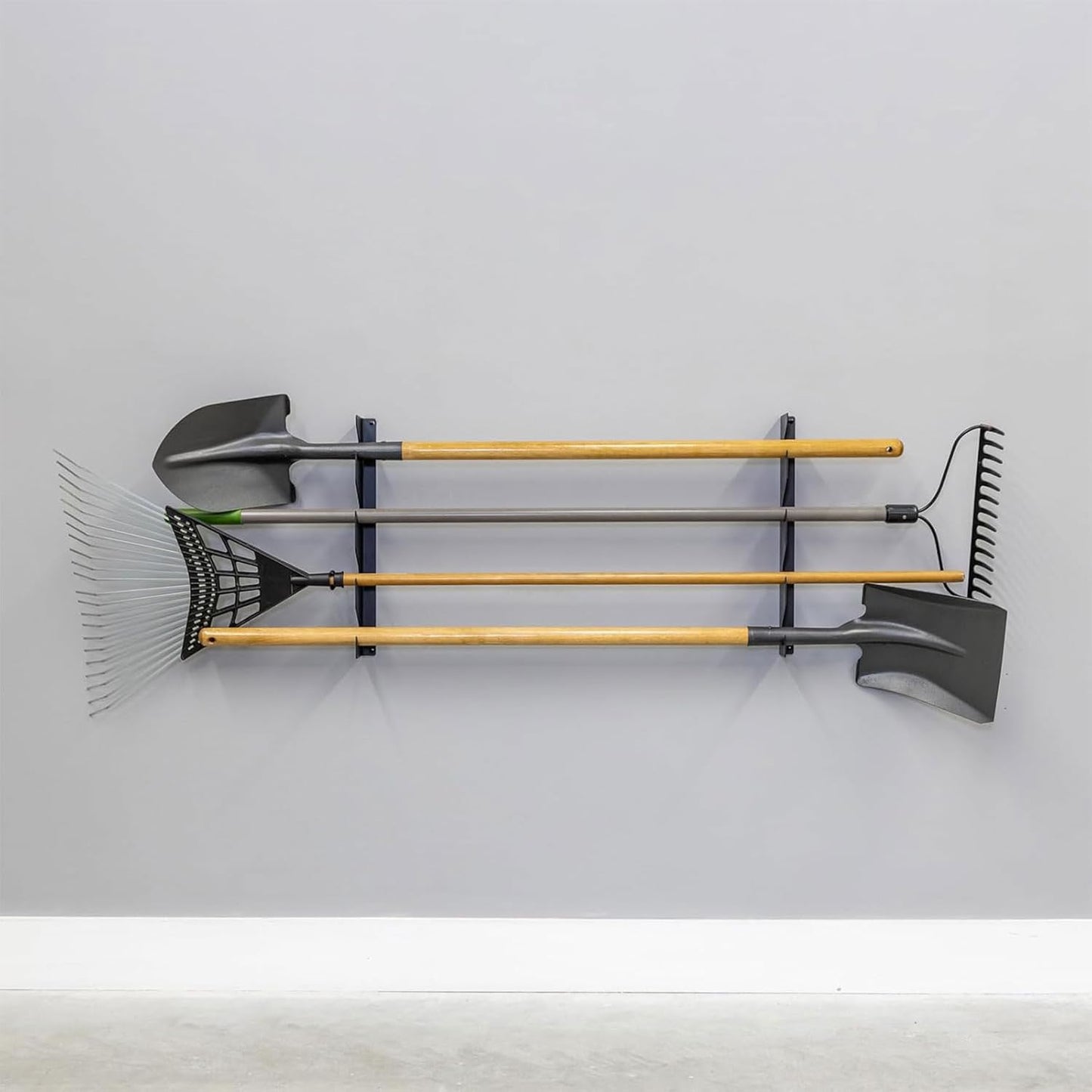 Space Efficient Garden Tool Wall Hangers Garage Hanging Rack Iron Orga