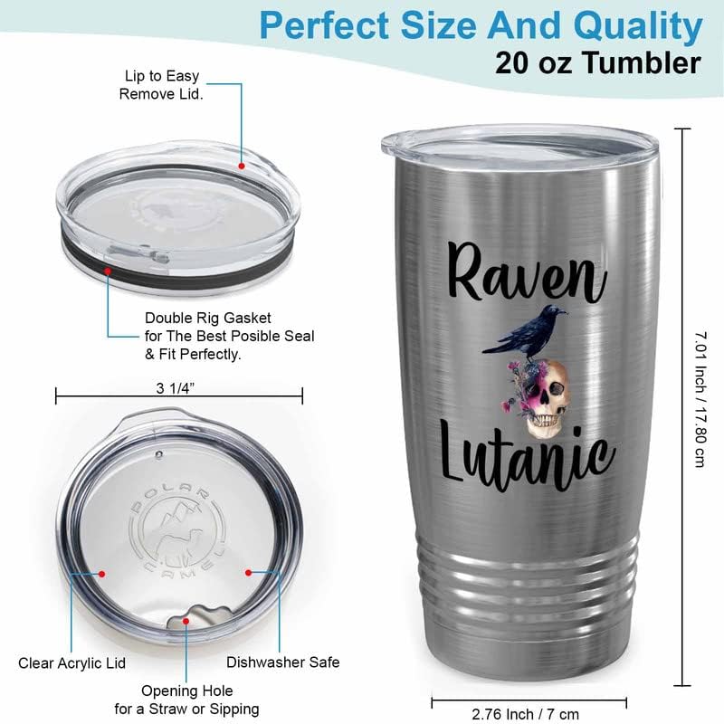 Bird Lover Silver Edition Viking Tumbler 20oz - Rven lutanic - Hummingbird Nest Cage Parrot Dad Gardening Outdoor Birdwatcher Feeder