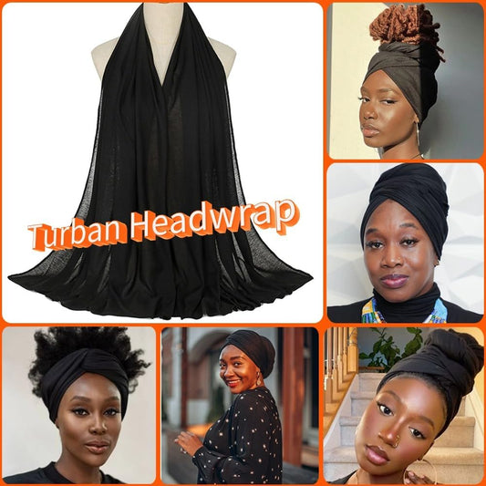 Head Wraps for Black Women Stretch Headwraps Large Hair Wraps Hijab Sc