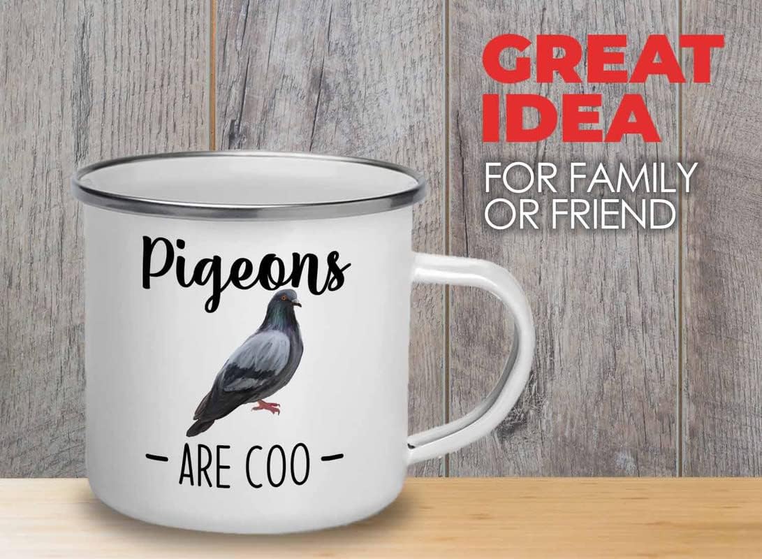 Bird Lover Camper Mug 12oz - Pgeons are coo - Hummingbird Nest Cage Parrot Dad Gardening Outdoor Birdwatcher Feeder