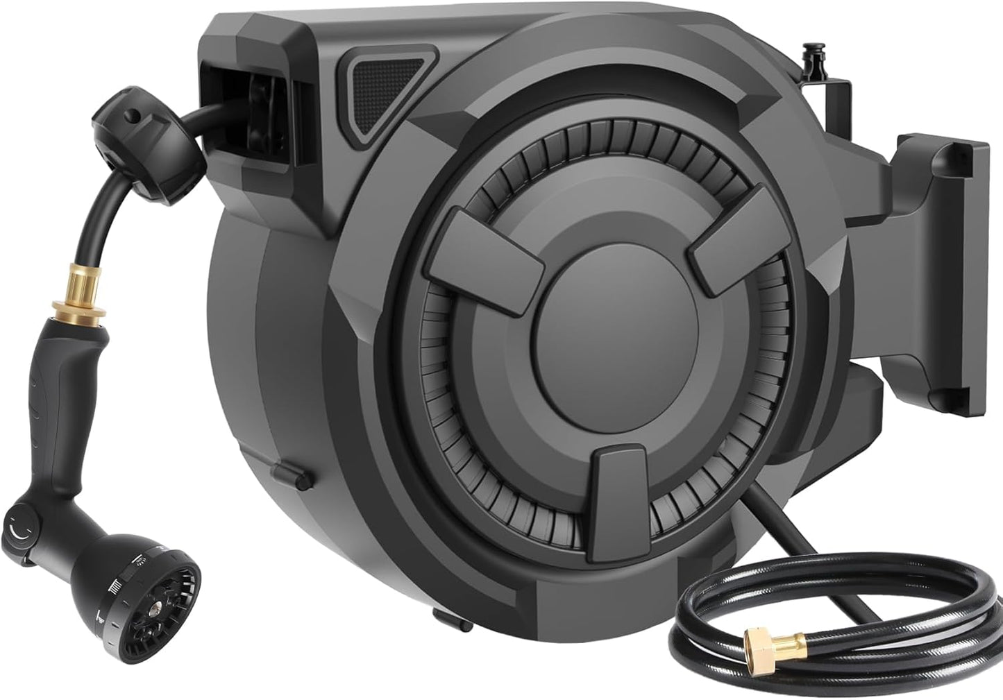 wikiwiki Retractable Garden Hose Reel 1/2 in x 100 ft, Heavy Duty Wall