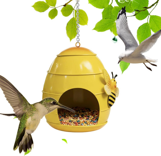 Outdoor Garden Bird Feeder, Metal Decorative Feeders, Fun Food Holder 