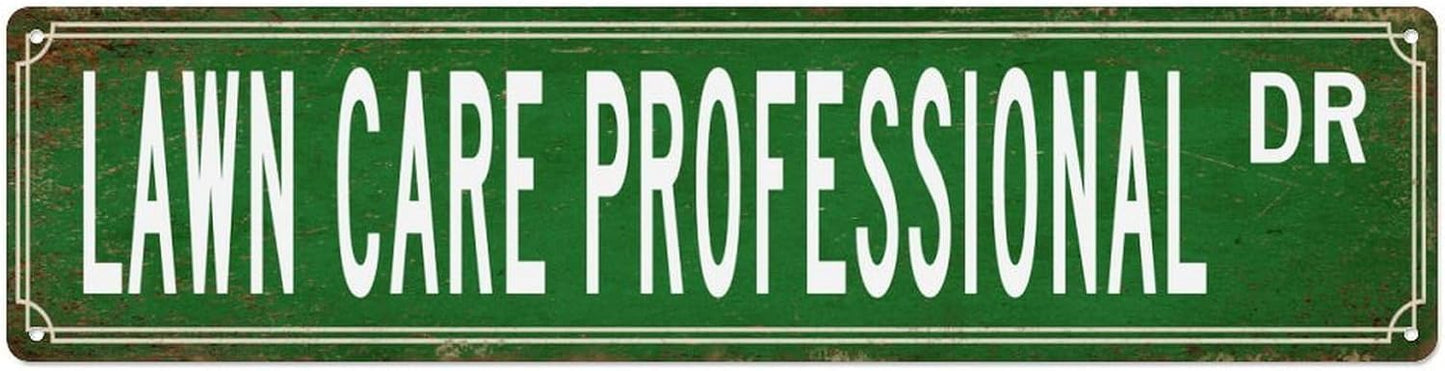 Personalized Sign, Customize Profession Road Signs, Lawn Care Professional Occupation Lovers Gfts, 4x16, Fade Resistant, Made in USA, Rust Free, Choose Colors, Decor for Living Room, Outdoor, Laundry