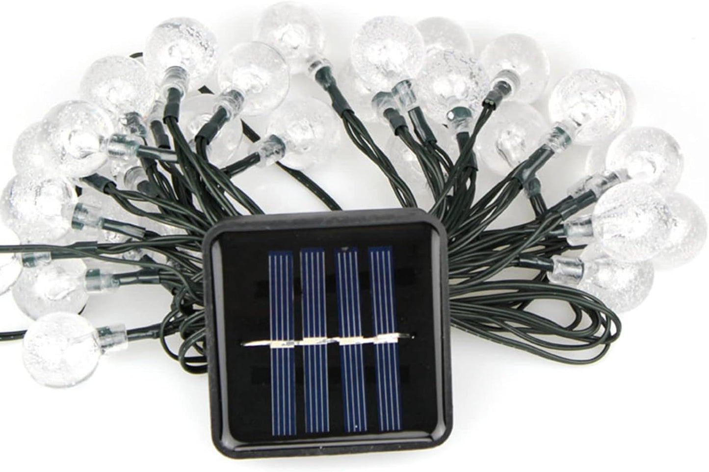 72Ft LED Crystal Ball Waterproof String Lights Solar Powered Fairy Lighting for Garden Home Patio Landscape Holiday Decorations,Solar String Lights Outdoor, Warm White Globe Solar Fairy Lights Outdoor