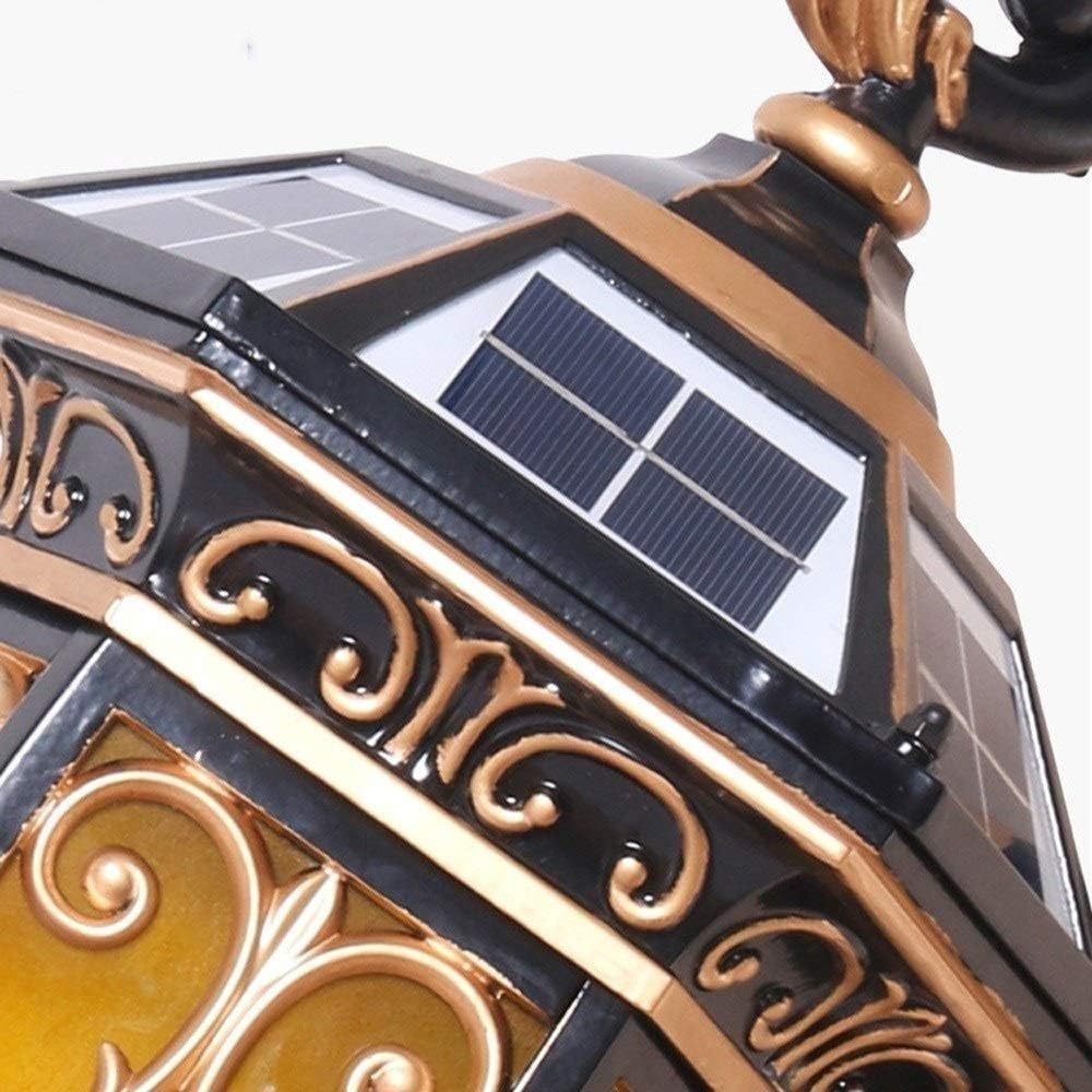 Creative Carved Retro Solar Glass Wall Lamp Outdoor IP65 Waterproof Antirust Lantern Victoria LED Sconce Exterior Villa Garden Courtyard Metal Bracket Light