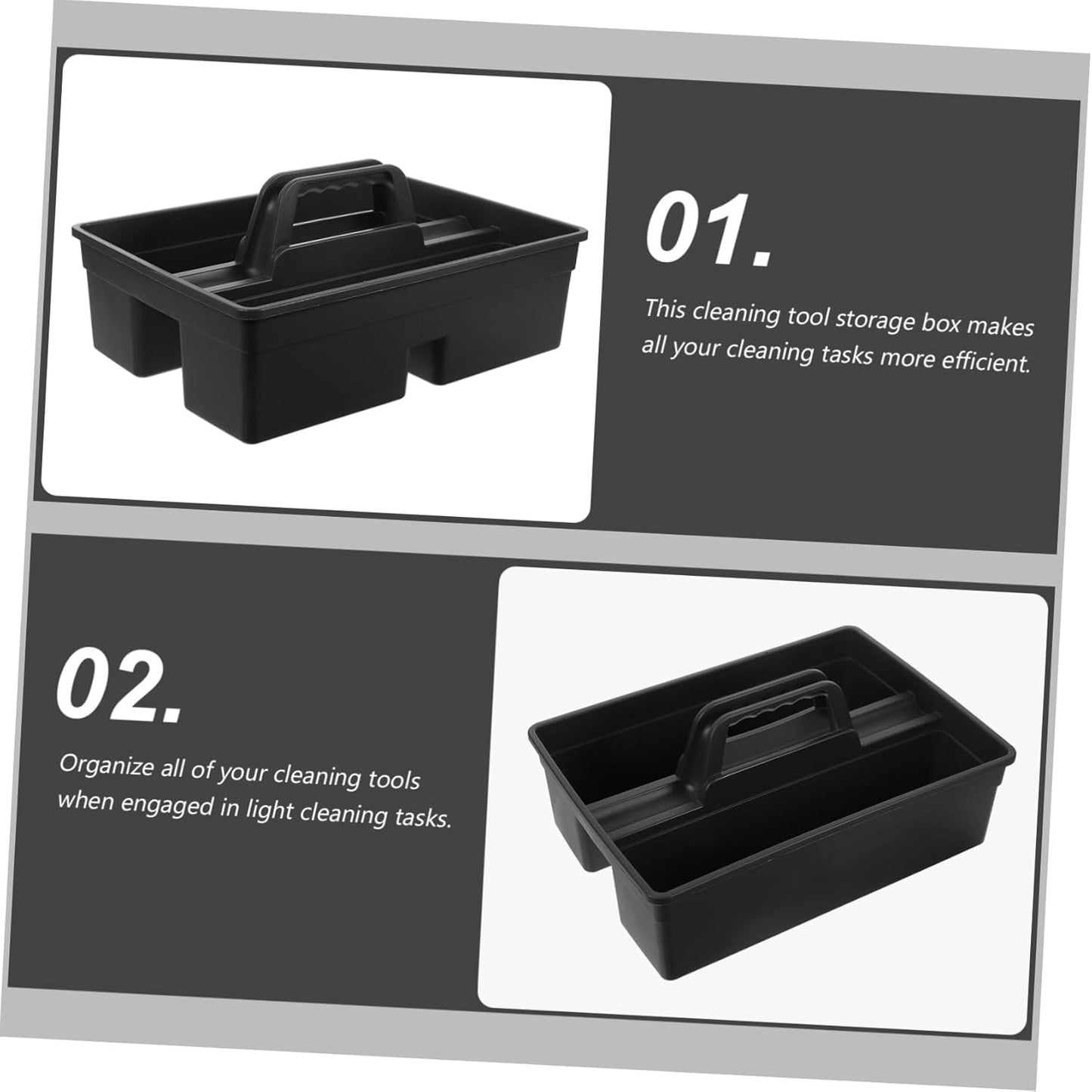BESTOYARD Small Plastic Cleaning Tool Basket Handle Multi-Functional O