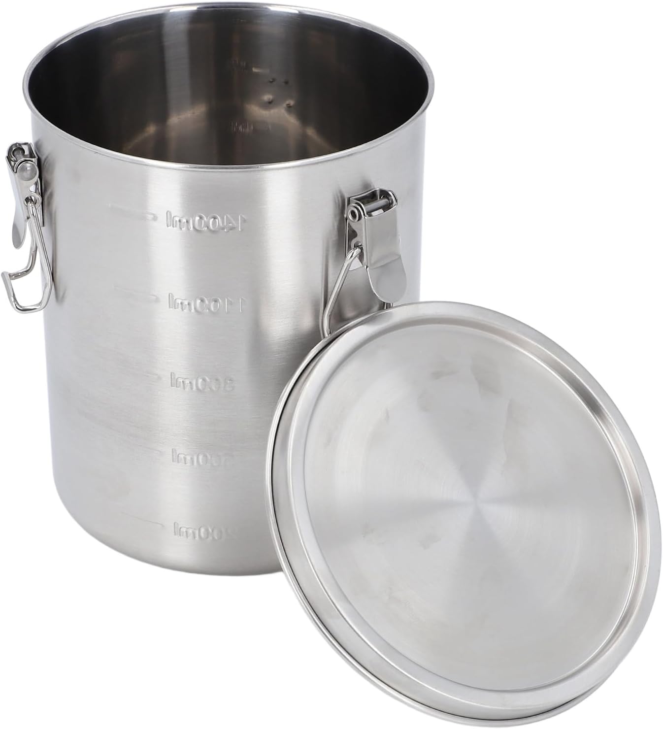 Zerodis Pet Food Storage Container, 304 Stainless Steel Airtight Food Container Canister Cat Dog Food Container Holder Versatile Leakage Proof Storage Bin (1600ML)