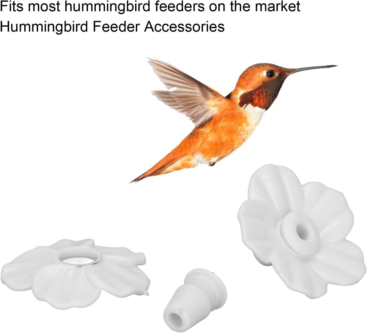 30 Sets Hummingbird Feeders Flowers, Multicolor Replaceable Hummingbir
