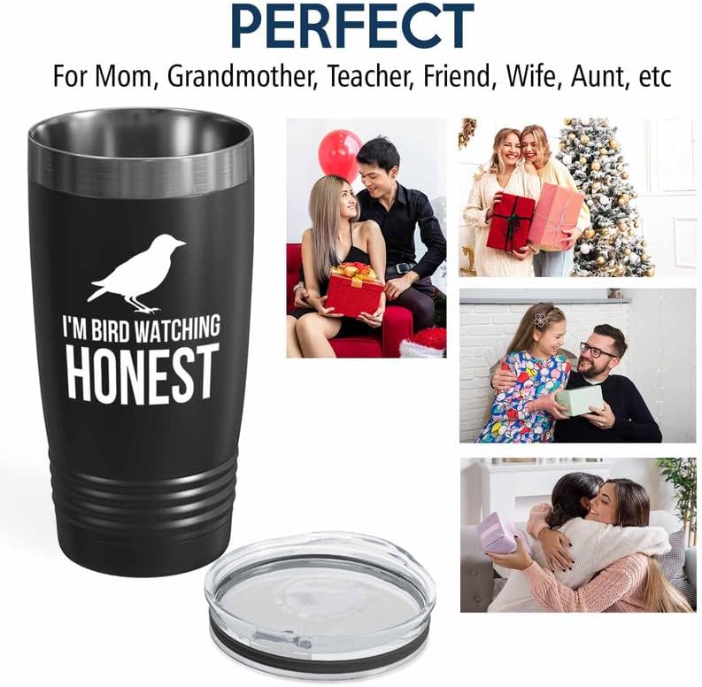 Birding Black Edition Viking Tumbler 20oz - I'm bird watching - Bird F