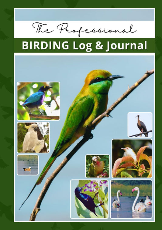 Bird Watching Log Book: Professional Birding Journal for Bird Watchers & Birders - Hardcover - with 100 Entries, Life List, Gear Checklist, Best Field ... Notes | 7"x10" (Birding, Bird Watching)