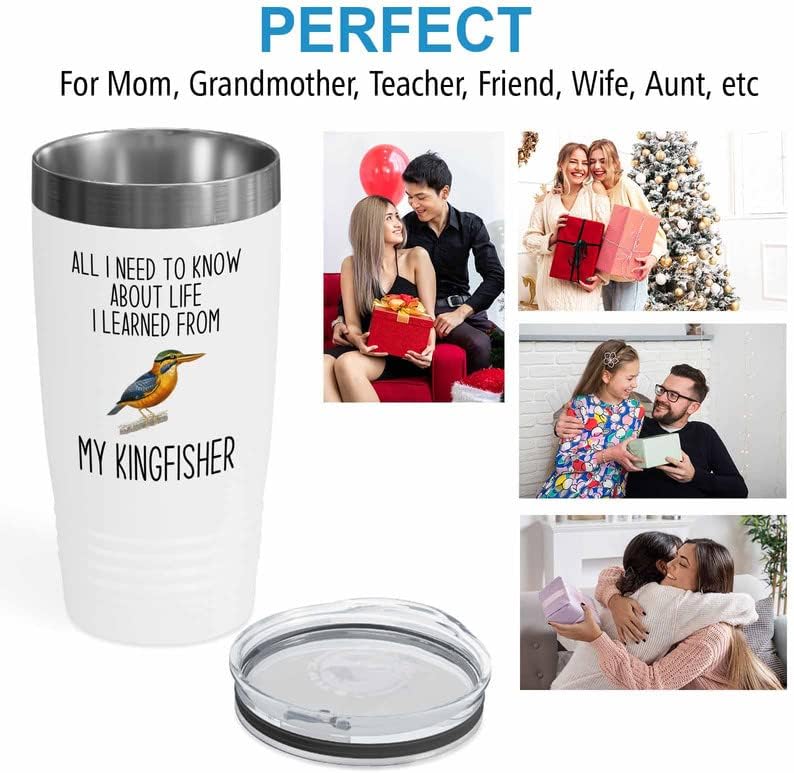 Bird Lover White Edition Viking Tumbler 20oz - Lfe My Bird - Hummingbi