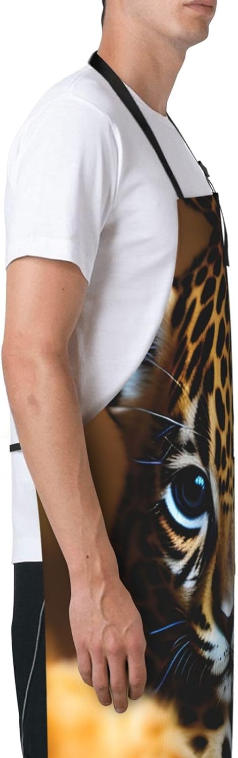 Cute Baby Jaguar 1 print Waterproof chef's apron with pocket apron for