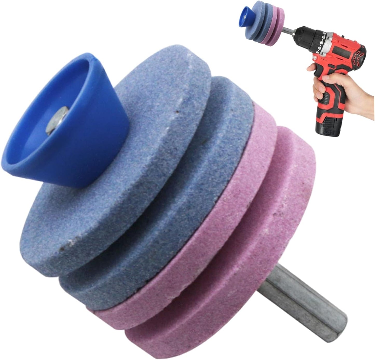 Garden Tool Sharpener, Four Layers Lawnmower Blade Sharpener, Grinding