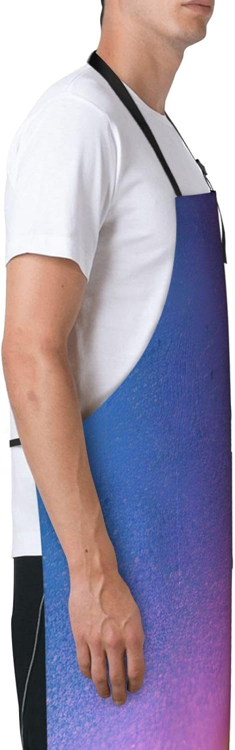 Abstract Geometric print Waterproof chef's apron with pocket apron for