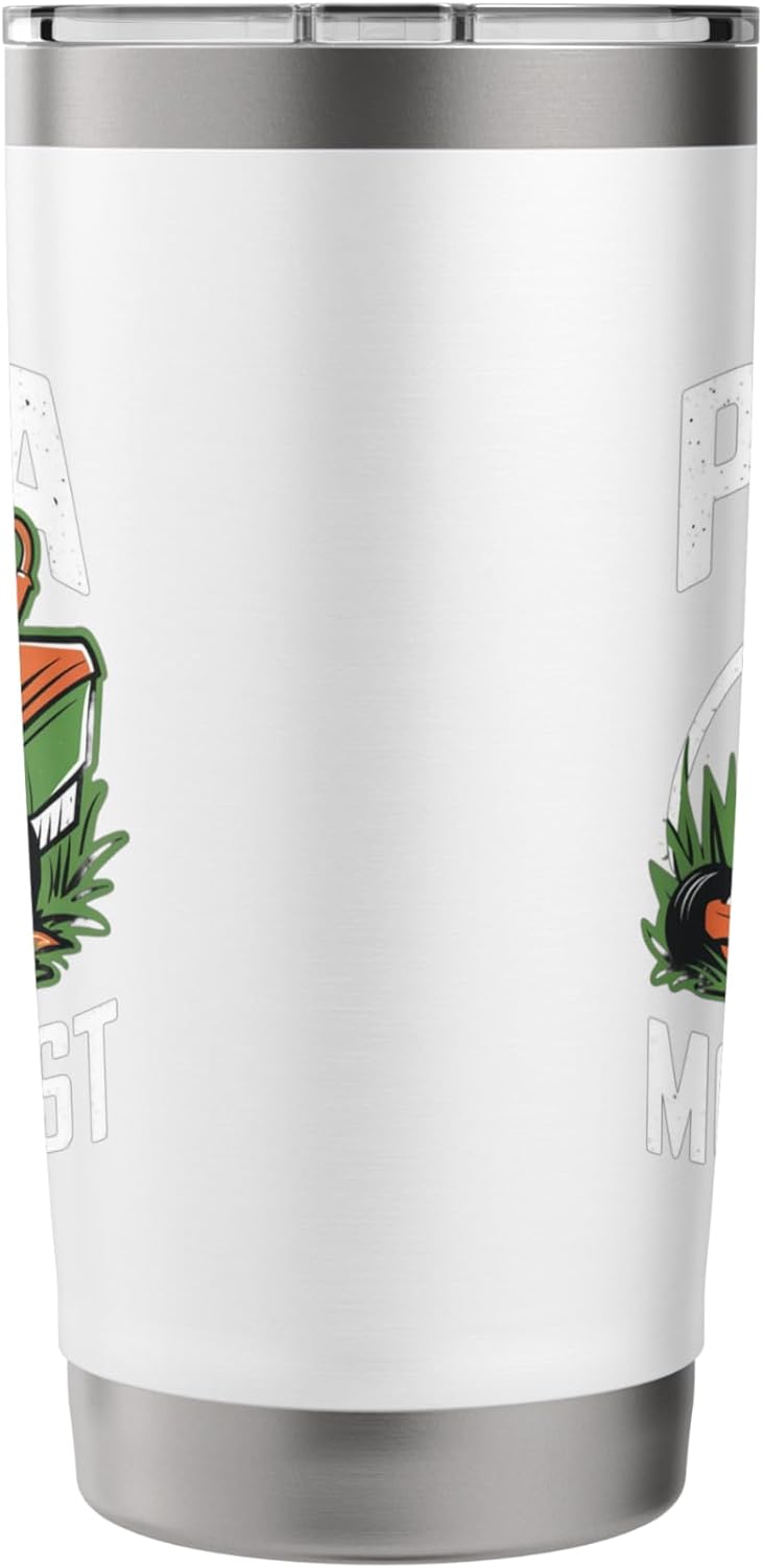 Papa Mows Best I Lawn Care I Dad Joke Stainless Steel Insulated Tumbler