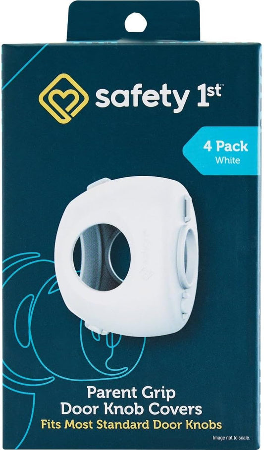 Safety 1st Parent Grip Door Knob Covers, White, One Size,4 Count (Pack