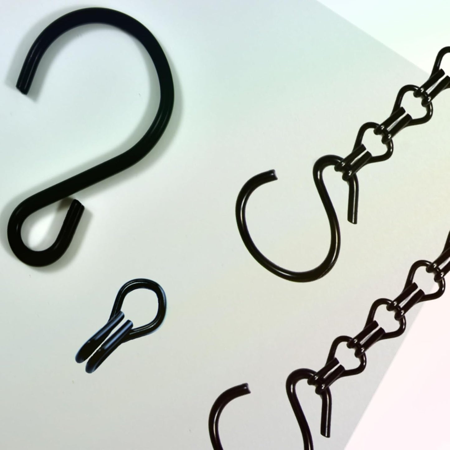 2Packs 26inch 90lbs Black Heavy Duty Metal Hooks Hanging Chains Hangers for Garden, Balcony, Yard, Kitchen, for Hanging Plant Pots,Planters,Bird Feeder,Lanterns, Billboard Etc.