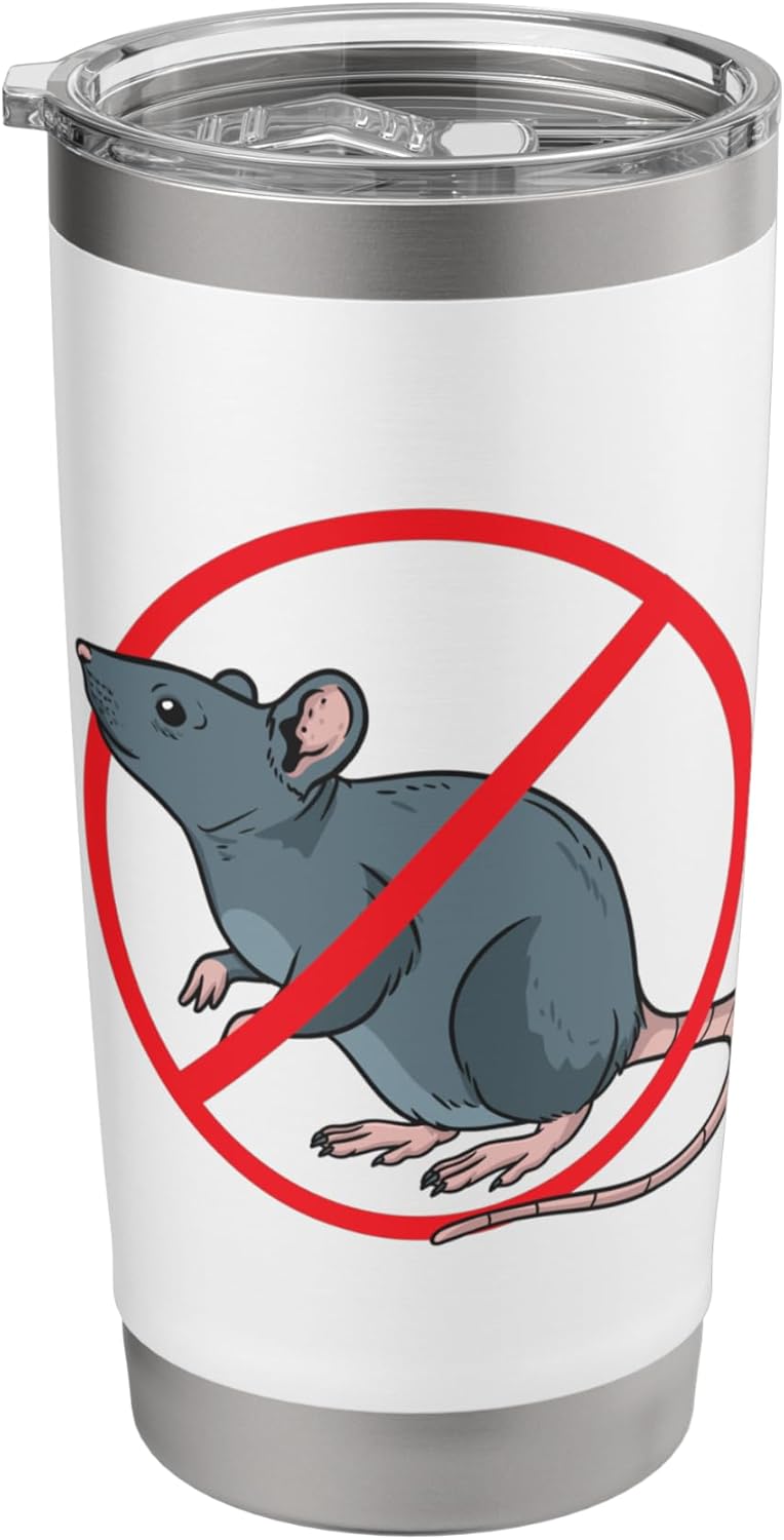 Pest Control Rat Exterminator No Rat Sign Stainless Steel Insulated Tumbler