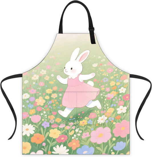 Apron Home Kitchen Cooking Baking Gardening for Women Men with Pockets
