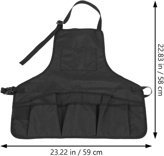 Milisten Canvas Gardening Apron with Multiple Pockets Sturdy Tool Apron for Lawn Care and Home Repairs Suitable for Men and Women