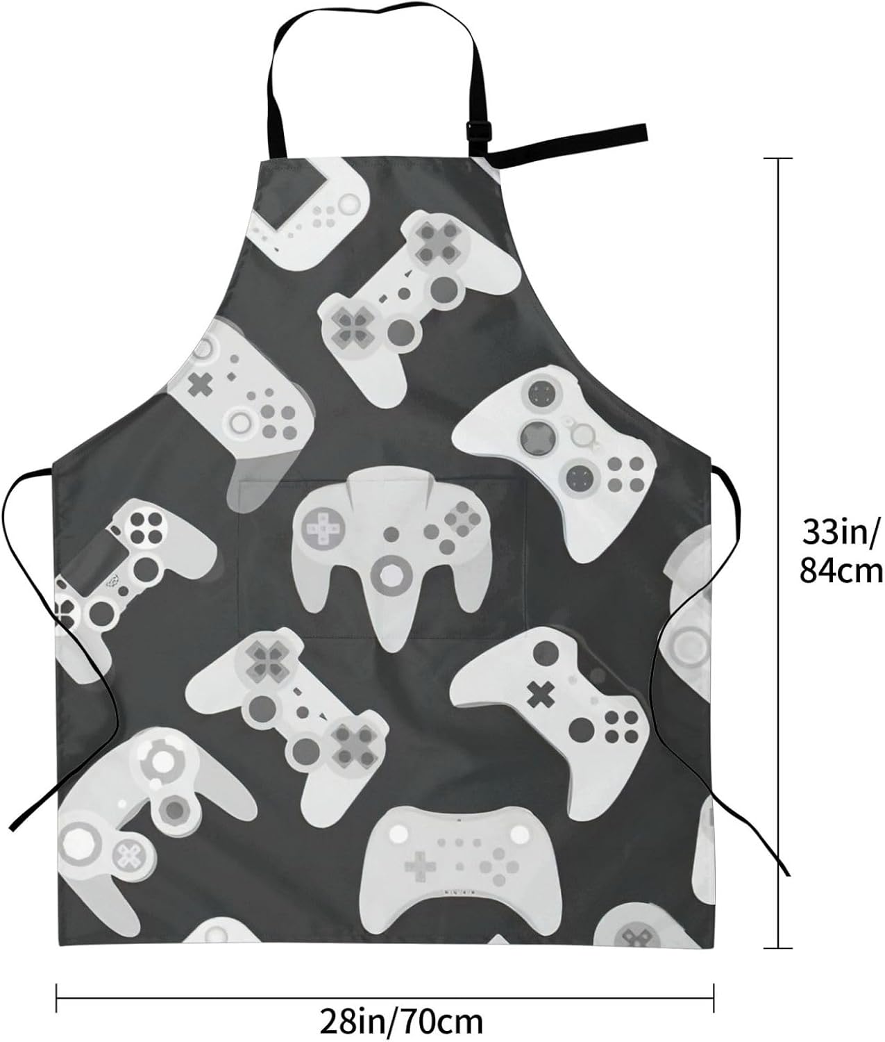 Game Controller Print Laundry apron 28x33 In Waterproof Kitchen Apron 