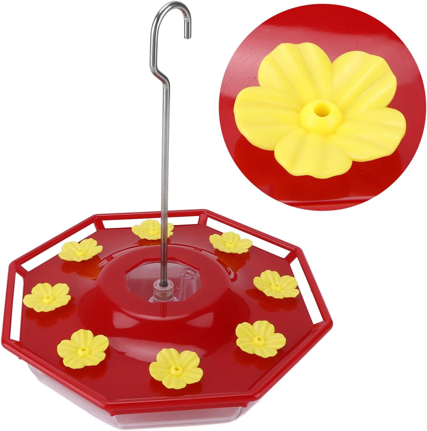 Hummingbird Feeder Leak Proof 16oz Hanging Bird Feeder Easy to Clean Attracts Hummingbirds for Outdoor Garden Decoration