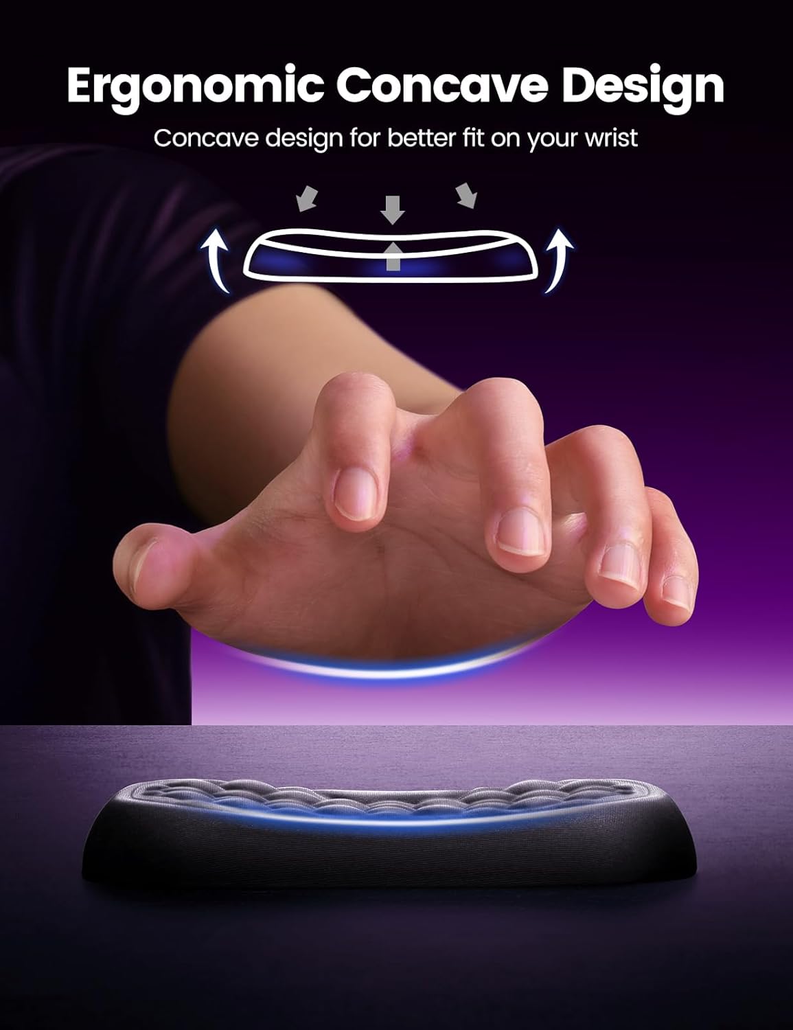 Vaydeer Wrist Rest for Keyboard and Mouse, Computer Ergonomic Wrist Su