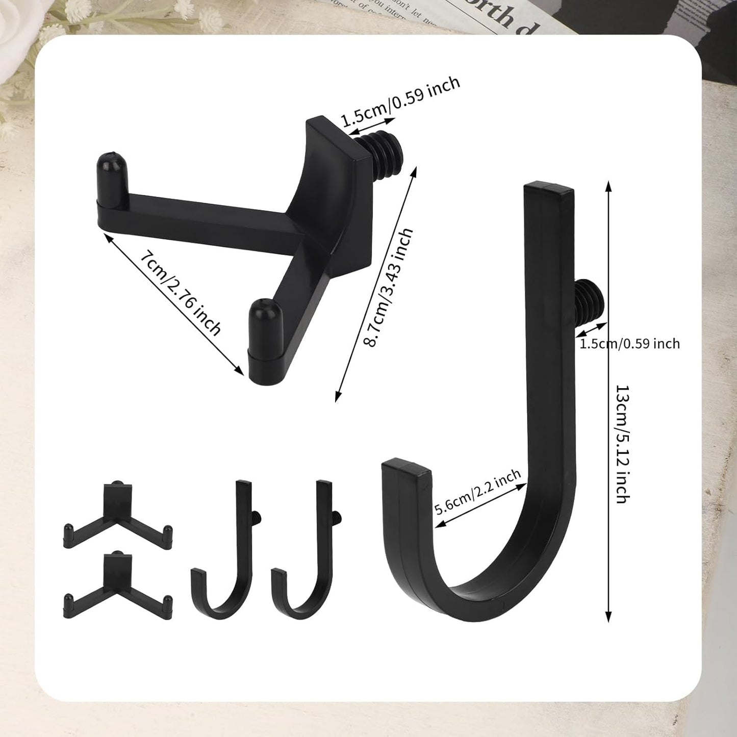 4pcs Storage Shed Hooks for Suncast/Craftsman, J/A-Shaped Tool Hook St