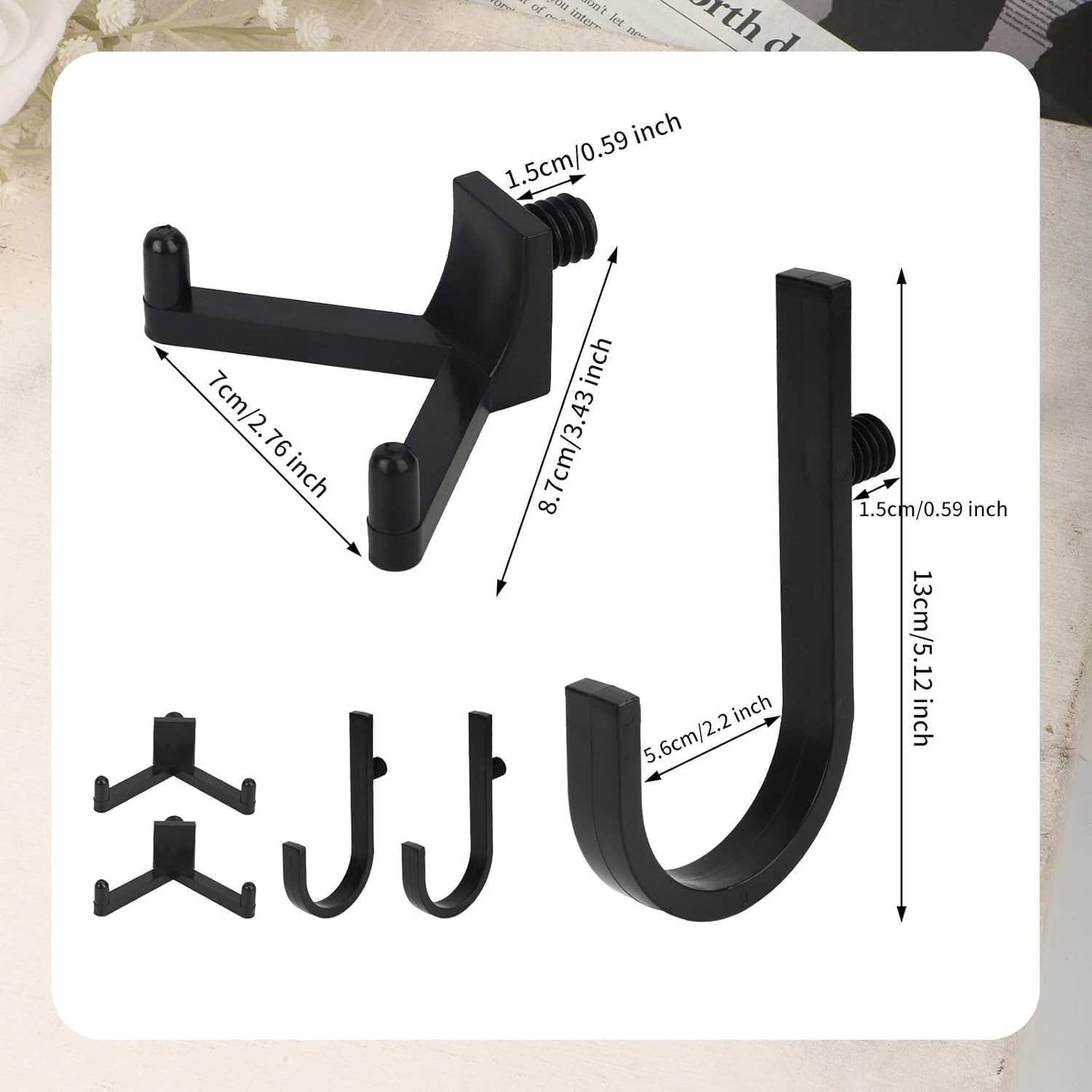 4pcs Storage Shed Hooks for Suncast/Craftsman, J/A-Shaped Tool Hook St
