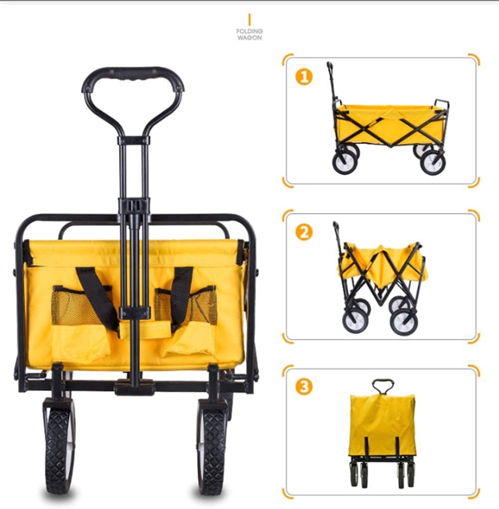 Collapsible Wagon Cart with Wheels Foldable Folding Wagons Carts Silen