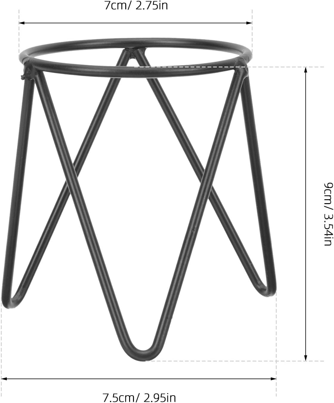 Crystal Ball Stand Iron Display Holder Geometric Sphere Support Base for Hydroponic Glass Vase Home Décor Accent Indoor Garden Ornament