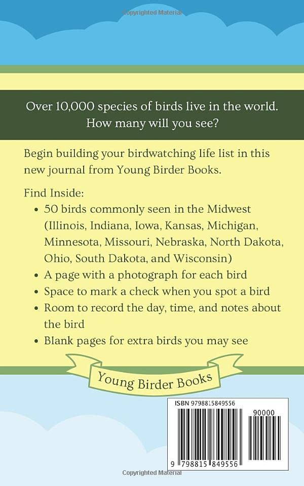 Birdwatching Life List for Kids: Midwest Region: A Birder's Checklist 