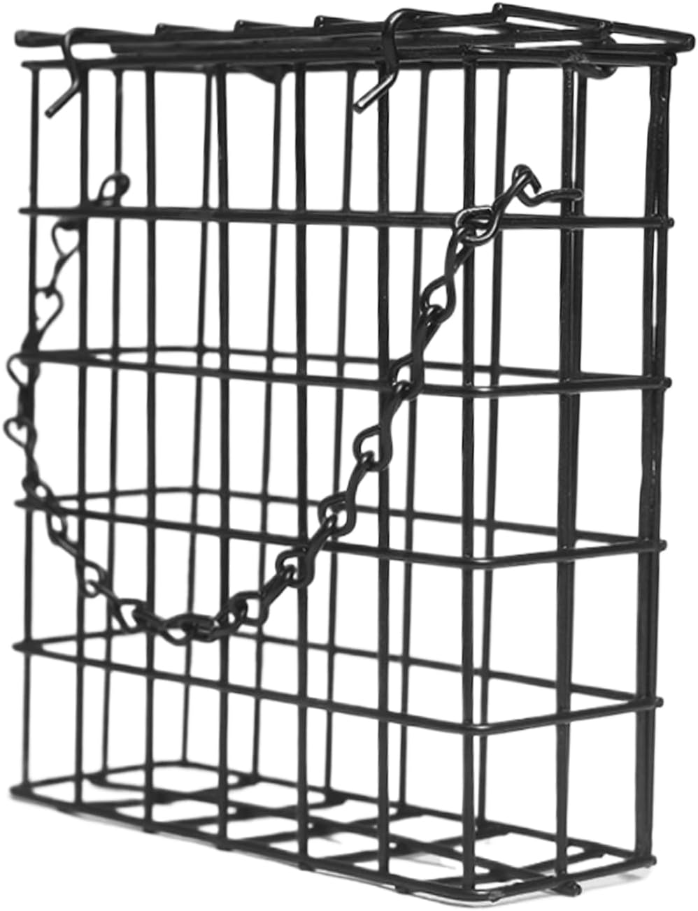 Suet Cage Bird Feeder, Metal Wire Suet Cage Feeder with Iron Wire Material and 13x13x4.5cm Size for Outdoor Garden Feeding Finch, Cardinal, Chickadee, Blue Bird