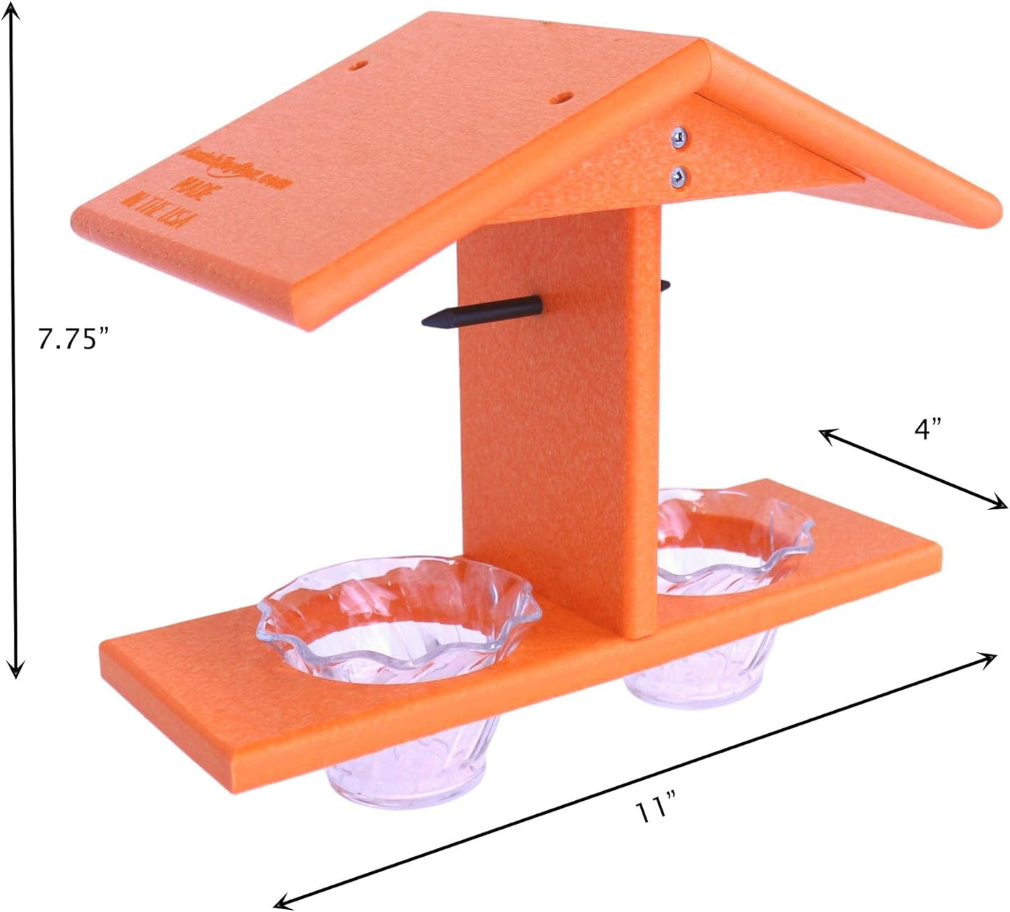 AmishToyBox.com Oriole Bird Feeder, Double-Cup Jelly Oriole Feeder wit