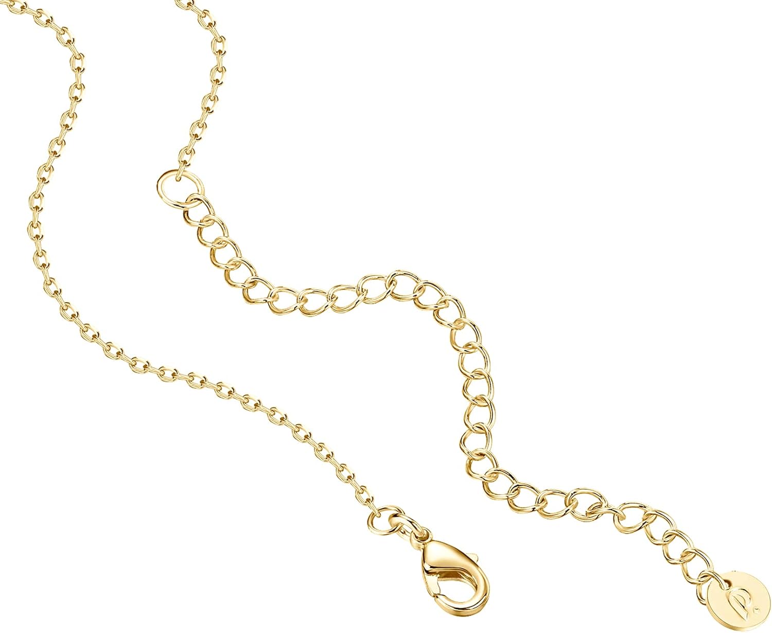 PAVOI 14K Gold Plated Station Necklace - Simulated Diamond Layering Ne