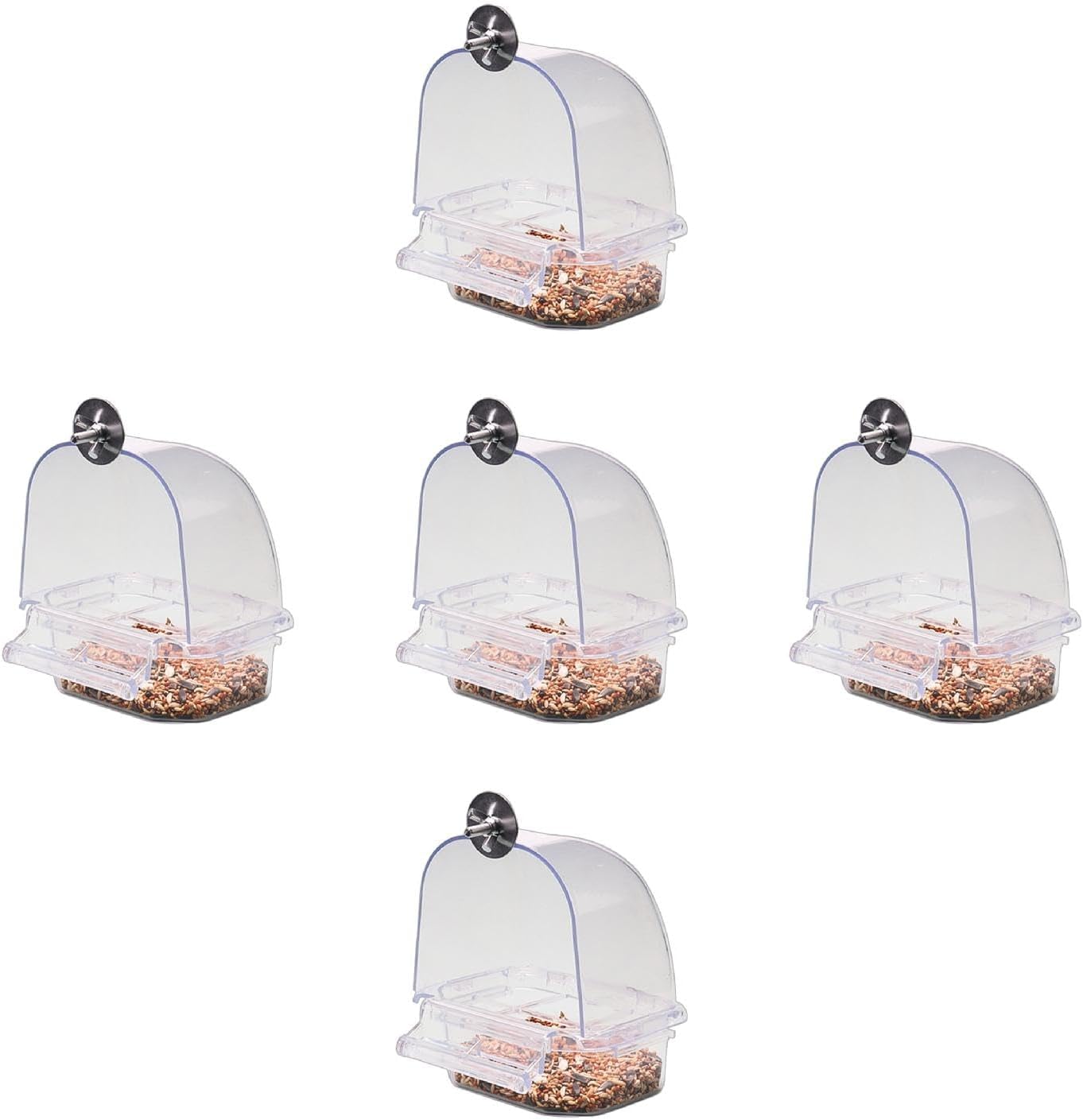 Bird Feeder for Budgerigar Parrot Finches Parakeet Food Container Food Grade Easy to Install Bird Feeder Bowls for Cage