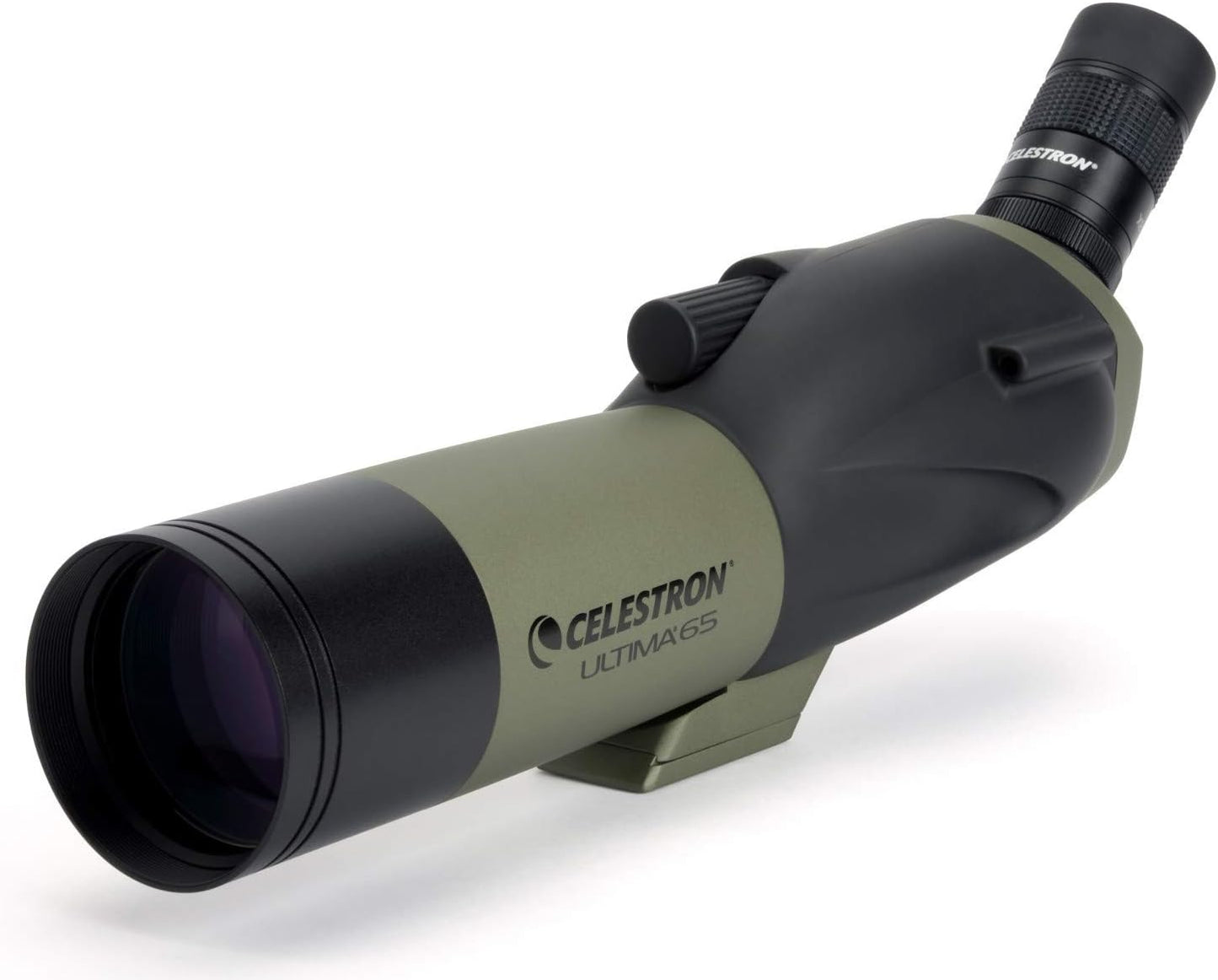 Celestron – Ultima 65 Angled Spotting Scope – 18 to 55x65mm Zoom Eyepiece – Multi-Coated Optics for Bird Watching, Scenery and Hunting – Waterproof and Fogproof – Includes Soft Carrying Case