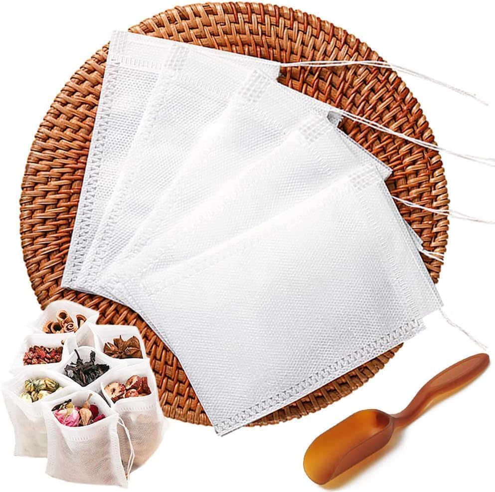 200pcs Disposable Tea Bags for Loose Leaf Tea, Tea Filter Bags with Fr