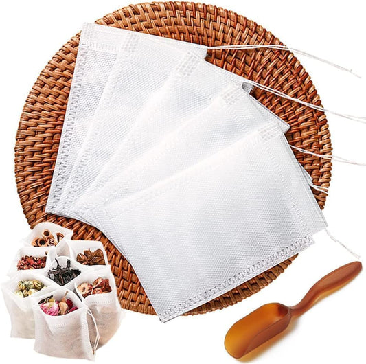 200pcs Disposable Tea Bags for Loose Leaf Tea, Tea Filter Bags with Fr