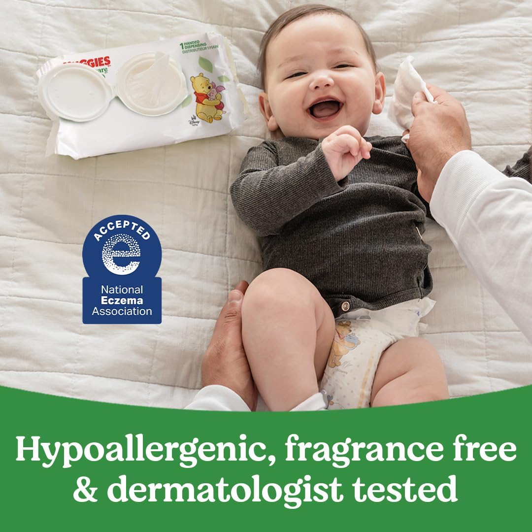 Huggies Natural Care Sensitive Baby Wipes, Unscented, Hypoallergenic, 