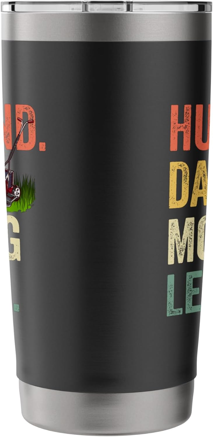 Husband Dad Mowing Legend Lawn Care Gardener Father's Day Stainless Steel Insulated Tumbler