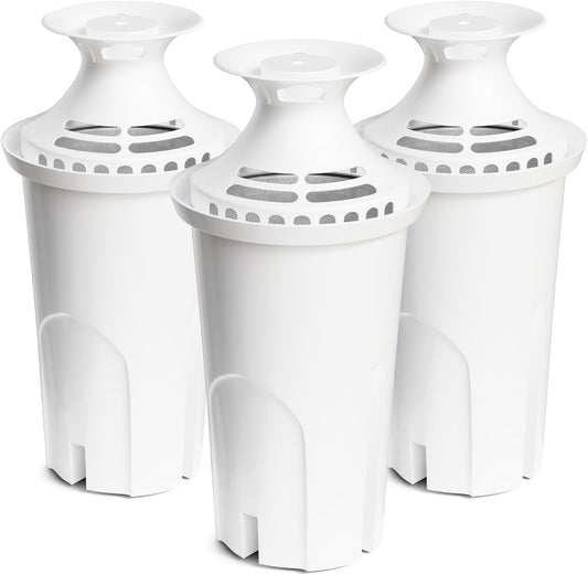 Water Filter Replacement Compatible with Brita Water Pitchers and Dispensers, by DESENRUIS for Classic 35557, OB03, Mavea 107007, Reduce Chlorine and Bad Taste, BPA free, Pack of 3