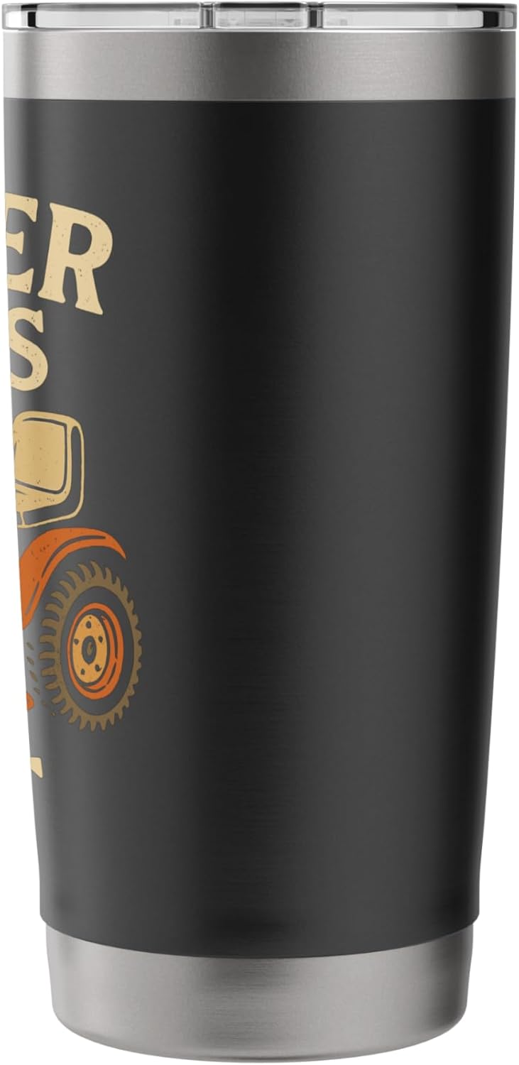 Father Mows Best Funny Dad Lawn Mowing Father's Day Stainless Steel Insulated Tumbler