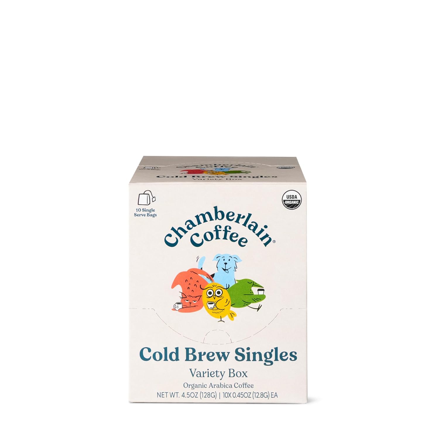 Chamberlain Coffee Organic Variety Cold Brew Singles Medium Roast – 10