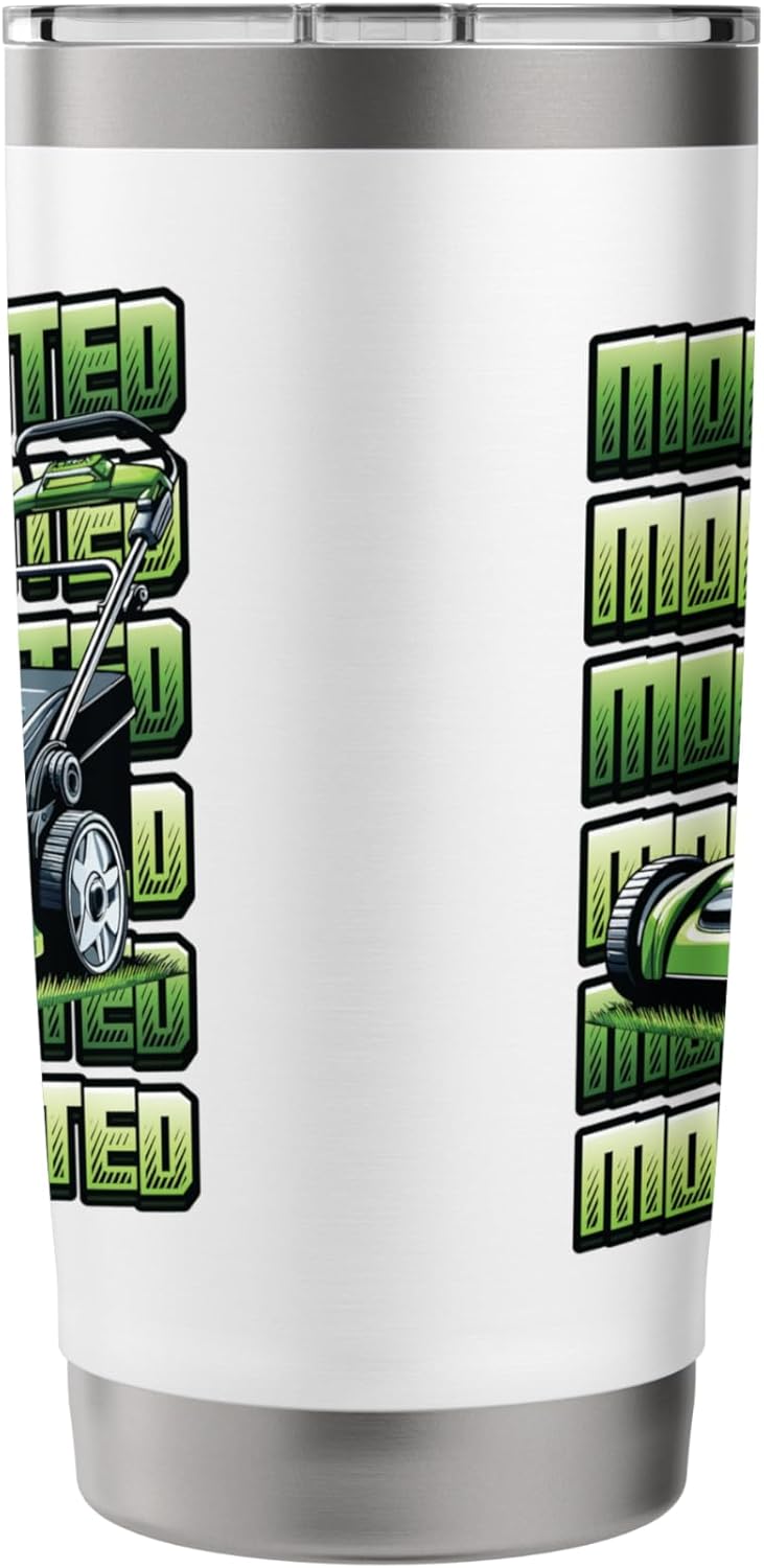 Mowtivated Mowing Lover Lawn Mowing Stainless Steel Insulated Tumbler