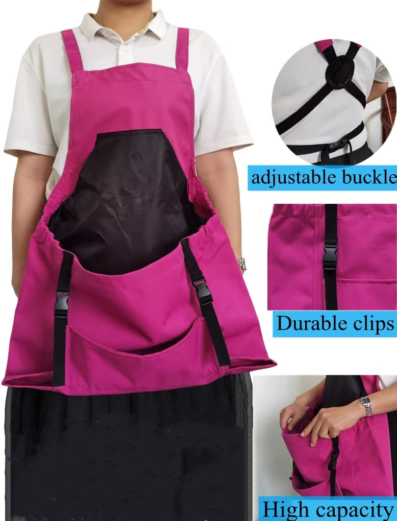 Taoke Waterproof Oxford Gardening Apron with Pockets, with Adjustable Strap and Pocket for Harvesting, Gift for Women/Men