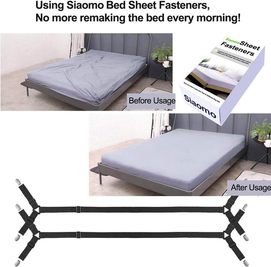 Bed Sheet Holder Straps - Sheet Straps Adjustable Bed Sheet Clips Fast