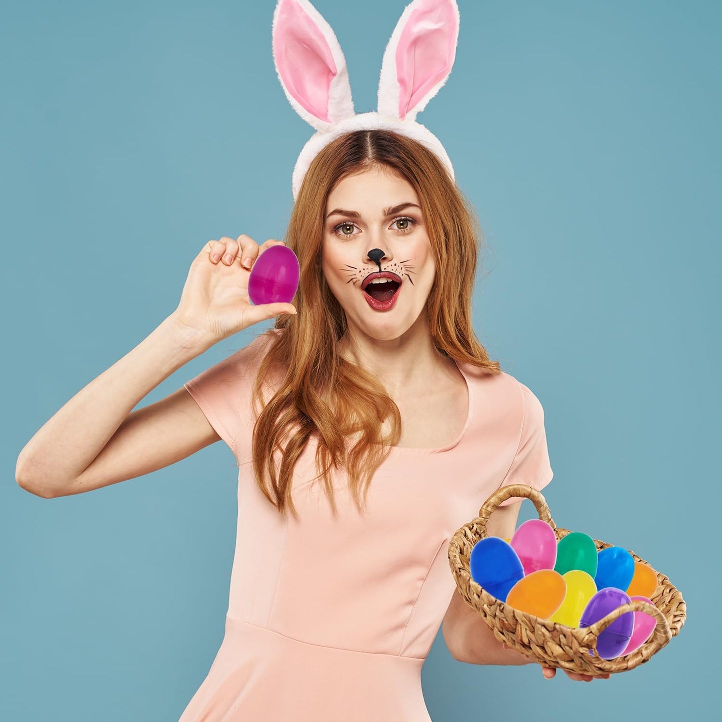 The Dreidel Company 100-Pack Fillable Easter Eggs with Hinge Bulk Colorful Bright Plastic Easter Eggs, Perfect for Easter Egg Hunt, Suprise Egg, Easter Hunt, 2.3" Assorted Colors (100-Pack)
