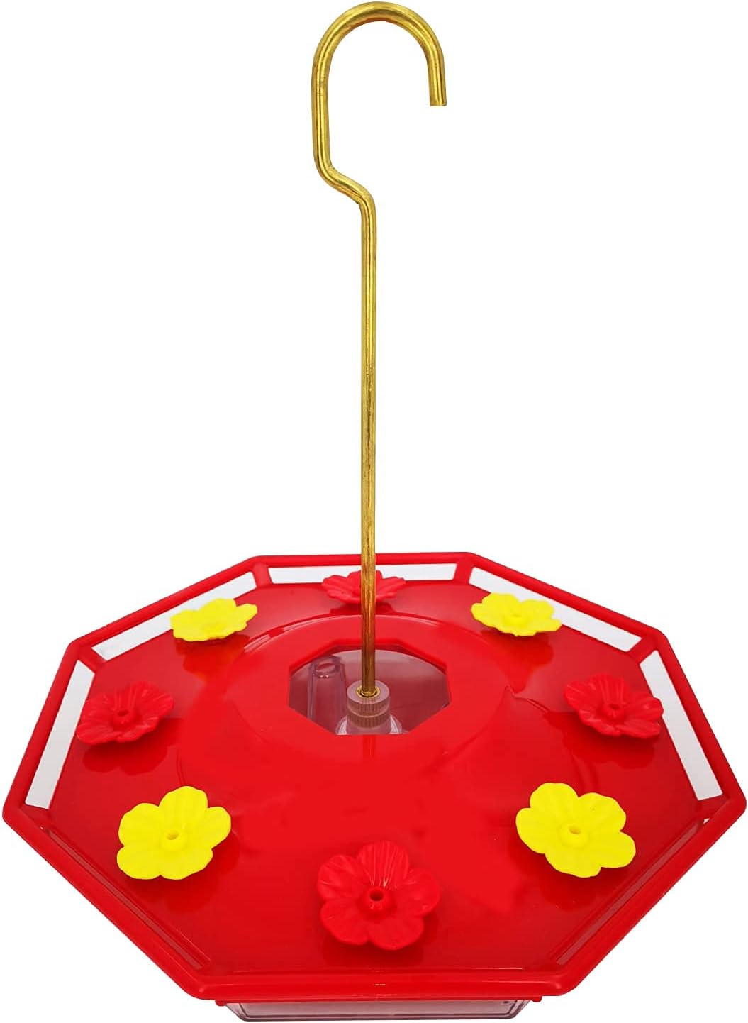24 PCS Hummingbird Feeder Parts Hummingbird Feeders Replacement Flowers for Outdoors Bird Feeding Ports Replacement Parts of Window Hanging Bird Feeder (Red & Yellow & Orange)
