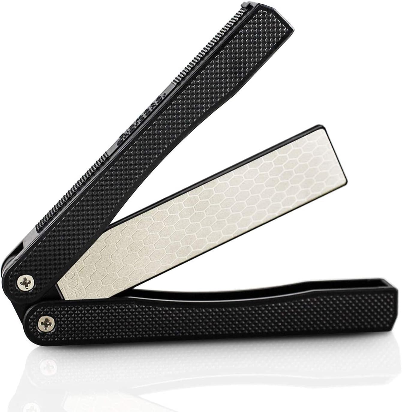 5" Diamond Pocket Sharpener Folding Knife Garden Tools Sharpening 400/600 Grit Double Sided